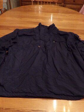 *-Men's Navy Bugle Boy Classic Nylon Long Sleeve Sz XXL Pullover